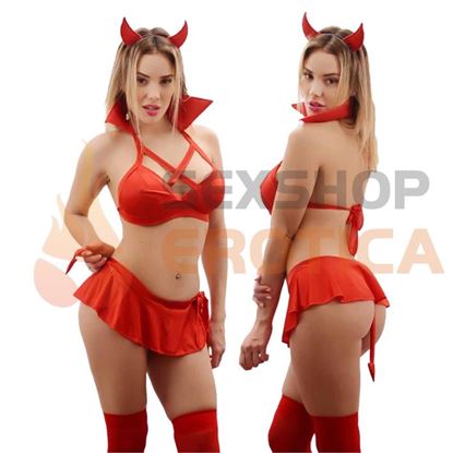 Disfraz de diablita con cola